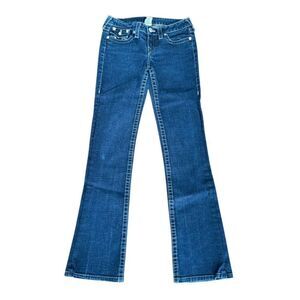 True Religion Becky Jeans Silver Sequin Detail Bootcut Low Rise 29